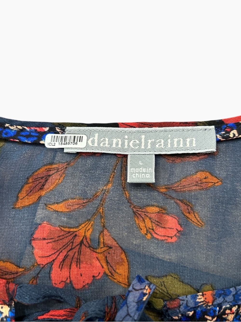Daniel Rainn Garnet Babydoll Floral Peasant Boho Blouse Size Large - Picture 5 of 11
